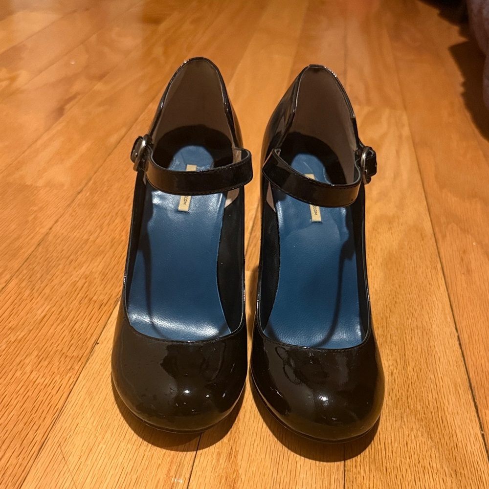 Max Studio Patent Leather Black Mary Jane Heels